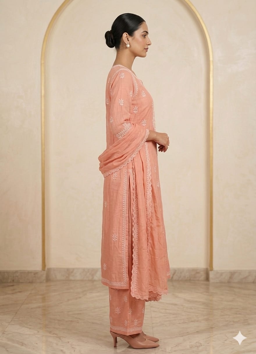Lucknowi Embroidered Plazo set